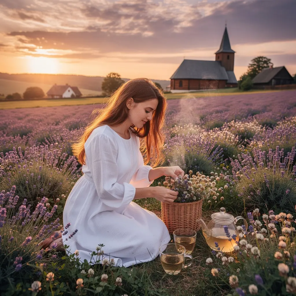 Šálka čaju s medovým nádychom a jemnou textúrou.